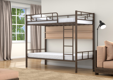 Двухъярусная кровать Валенсия полка дуб молочный