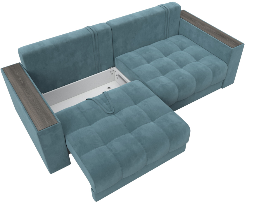 Дизайнерские диваны для гостиной, Диван прямой с декором Лига-049 НПБ, велюр SEVEN