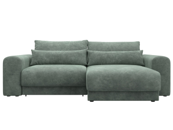 Диван угловой Лига-056 НПБ угол универсальный, велюр BRUT