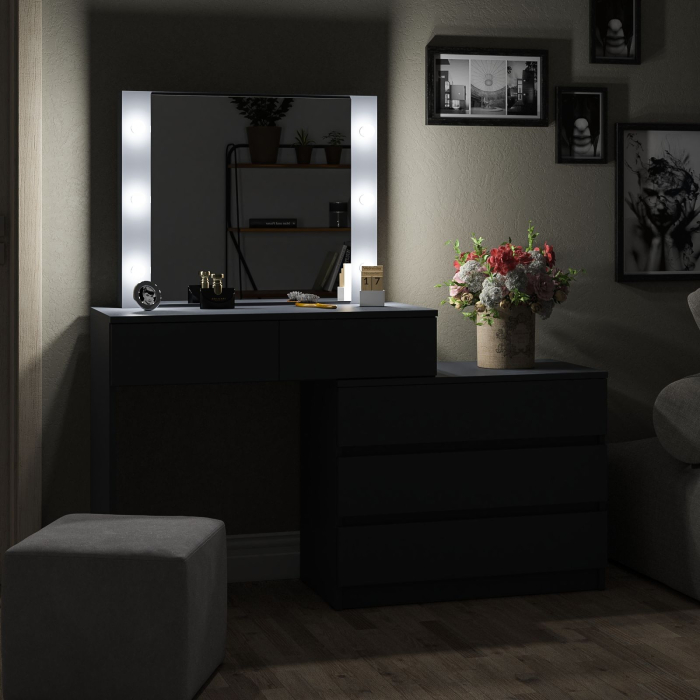 С зеркалом, Туалетный столик с подсветкой 110