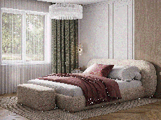 Мягкая кровать, Спальня Букле Кровать 1800*2000 с подъемным механизмом