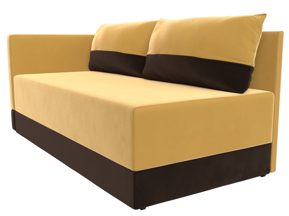 Кушетка диван, Кушетка Никас левая, микровельвет