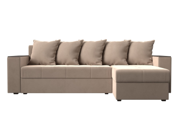 Диван угловой Дубай Лайт, велюр, правый угол