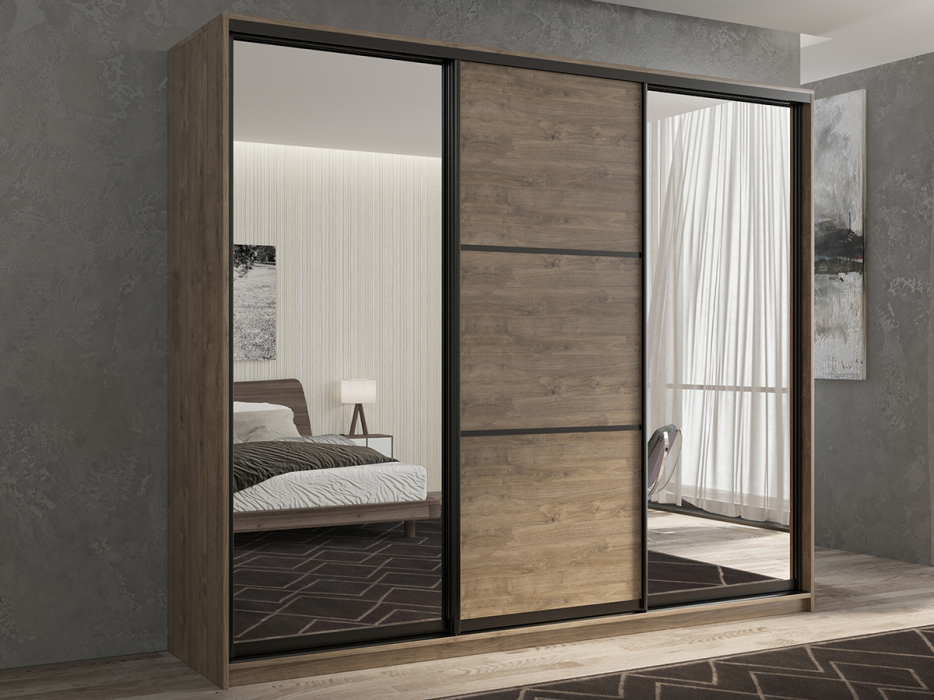 Шкафы-купе 3-х дверные, Шкаф-купе 3х дверный Кааппи 3 180х60