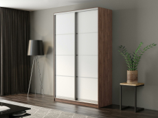 Шкафы-купе, Шкаф-купе Айсберг 150 ШАМОНИ ТЕМНЫЙ (белый/глухой)