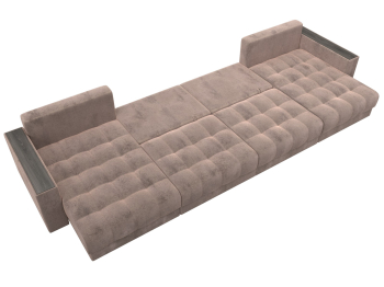 Диван П-образный с декором Лига-049 НПБ Лонг, велюр TOWER