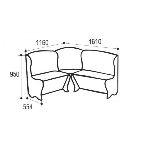Кухонные уголки, Кухонный уголок Комфорт- Лучиана 17 терра