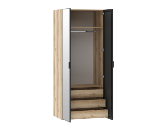 Шкаф для одежды (Зеркало) с ящиками Арден 200.04