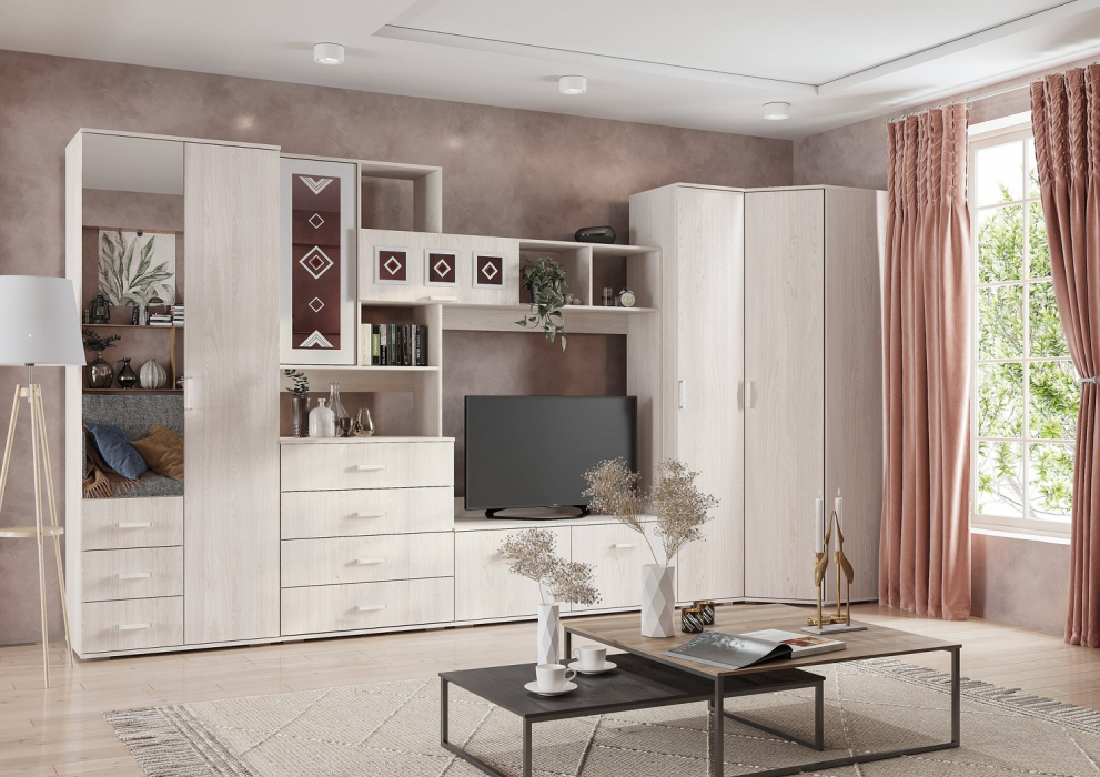 Стенки для гостиной, Гостиная Белла. Комплект 3