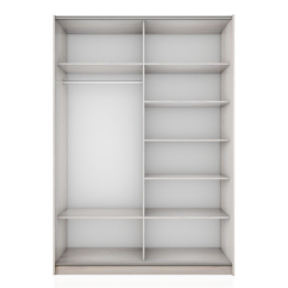 Шкаф-купе Прайм 2-х дверный ДСП/Стекло черное/Доводчики 140х57х230