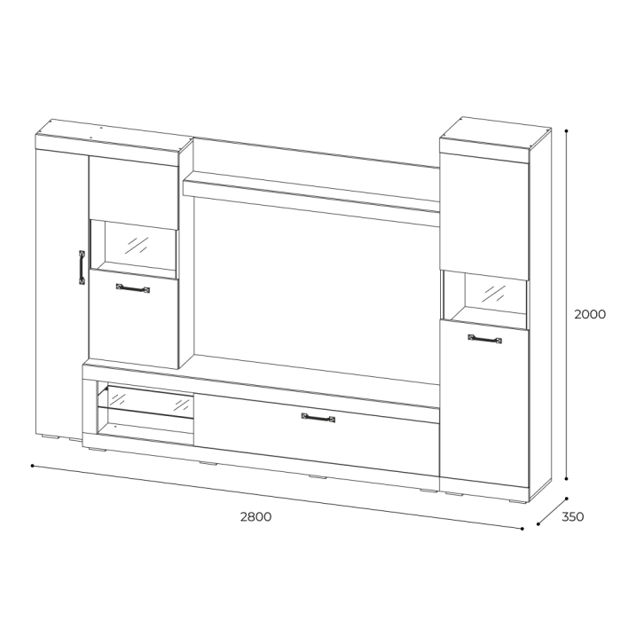 Стенки для гостиной, Стенка в гостиную Тесла ГС-01