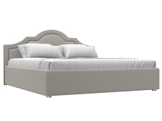 Мягкая кровать, Кровать интерьерная Афина 180, рогожка Амур