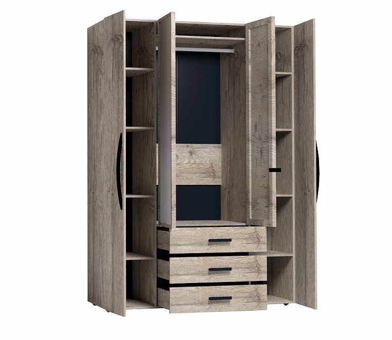 Шкафы распашные, Шкаф для одежды и белья Nature 555