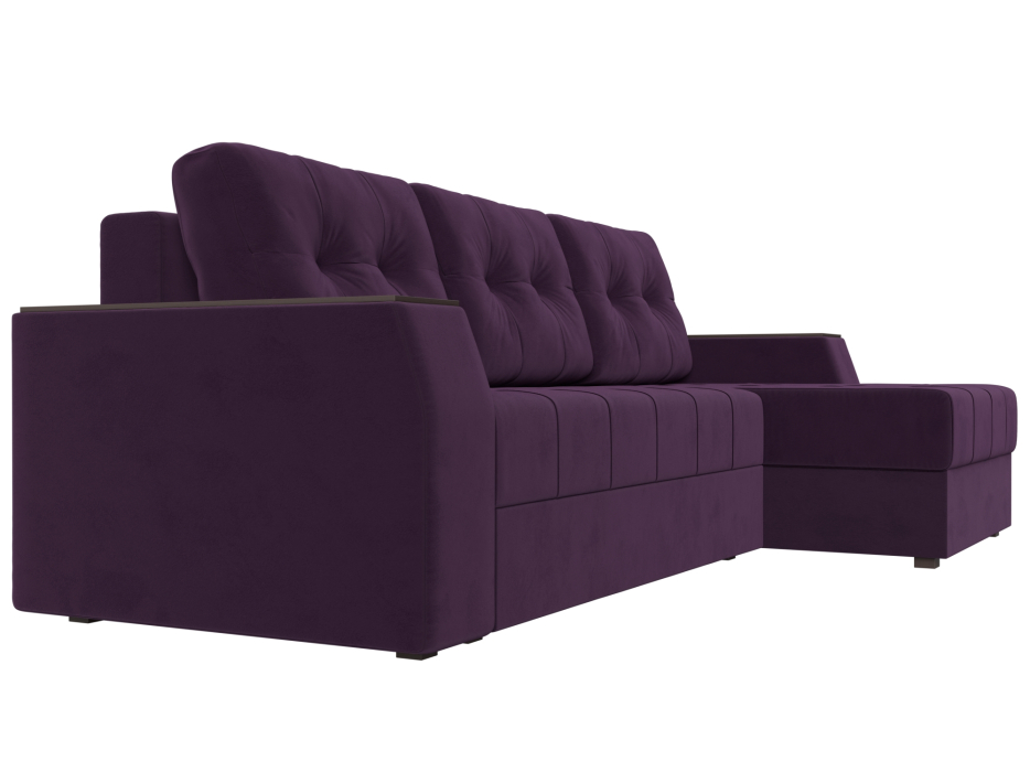 Диваны угловые в гостиную, Угловой диван Эмир БС правый угол, велюр