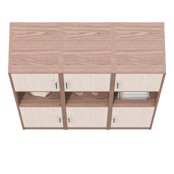 Шкафы двухстворчатые, Набор из трёх пеналов с нишей СК-9