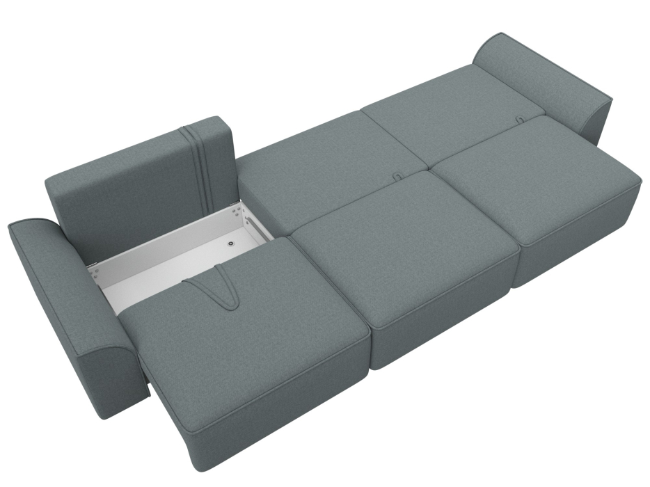 Диваны еврокнижки, Диван прямой Лига-048 НПБ Лонг, рогожка Амур