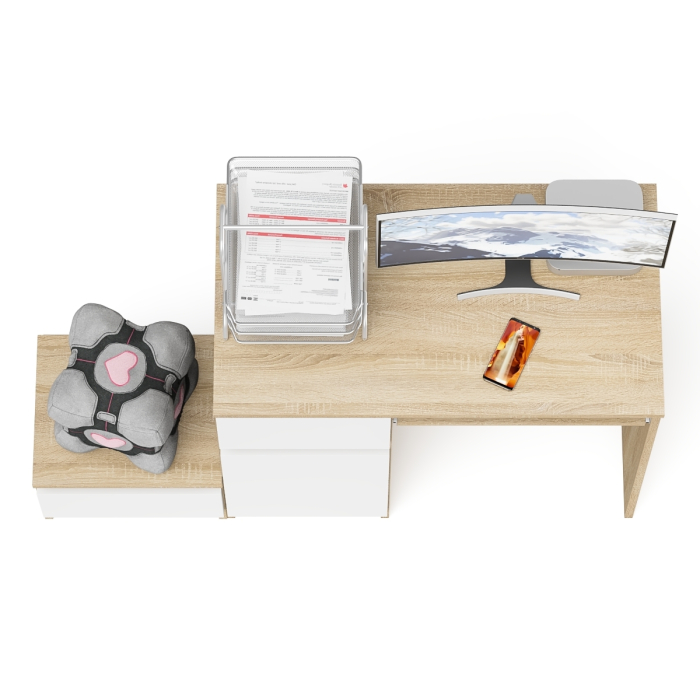 Прямые компьютерные столы, Стол компьютерный Мори МС-1 левый с тумбой