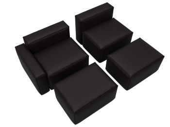 Диван угловой модульный Лига-063 угол левый, экокожа GRIFON