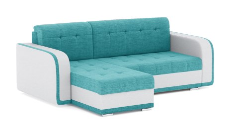 Диван-кровать угловой Генри еврокнижка, рогожка+кож.зам