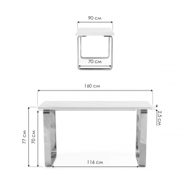 Керамический стол Селена 4 160х90х77