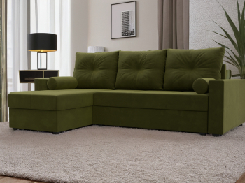 Диван угловой Верона Лайт левый угол, микровельвет