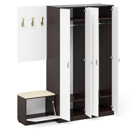 Модульная мебель для прихожей П-6 № 9 МДФ фрезеровка прованс