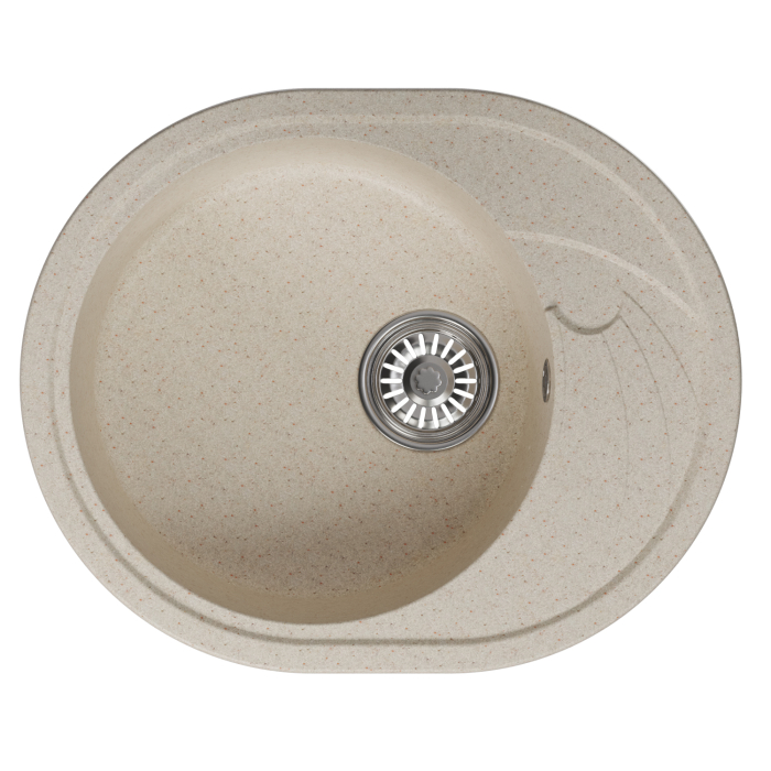 Кухонные мойки, Мойка ML-GM17 овальная с крылом, 580*470*180мм NEW*