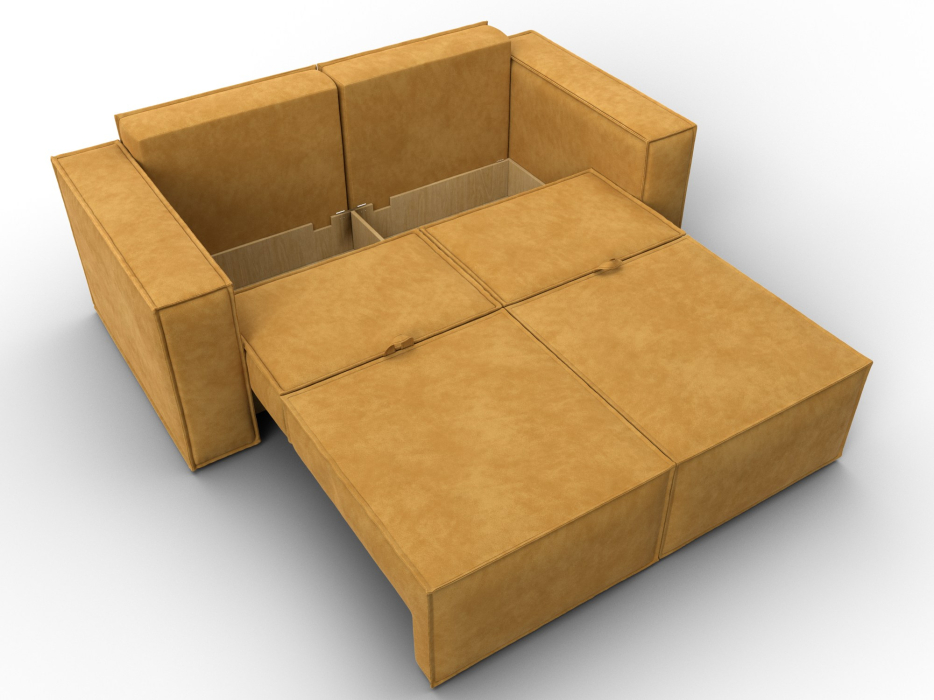 Диваны кровати со спальным местом, Диван прямой Куба мини, велюр BRUT