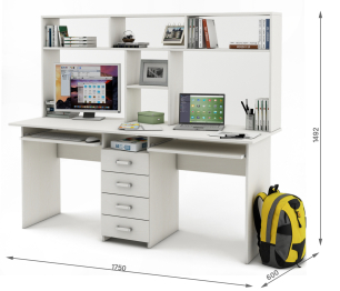 Письменный стол Лайт-11К с надстройкой