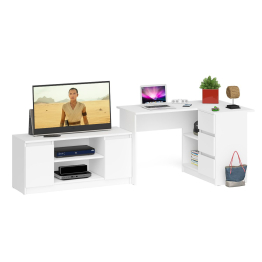 Компьютерный стол угловой МС-16 правый и тумба широкая 1200 Мори