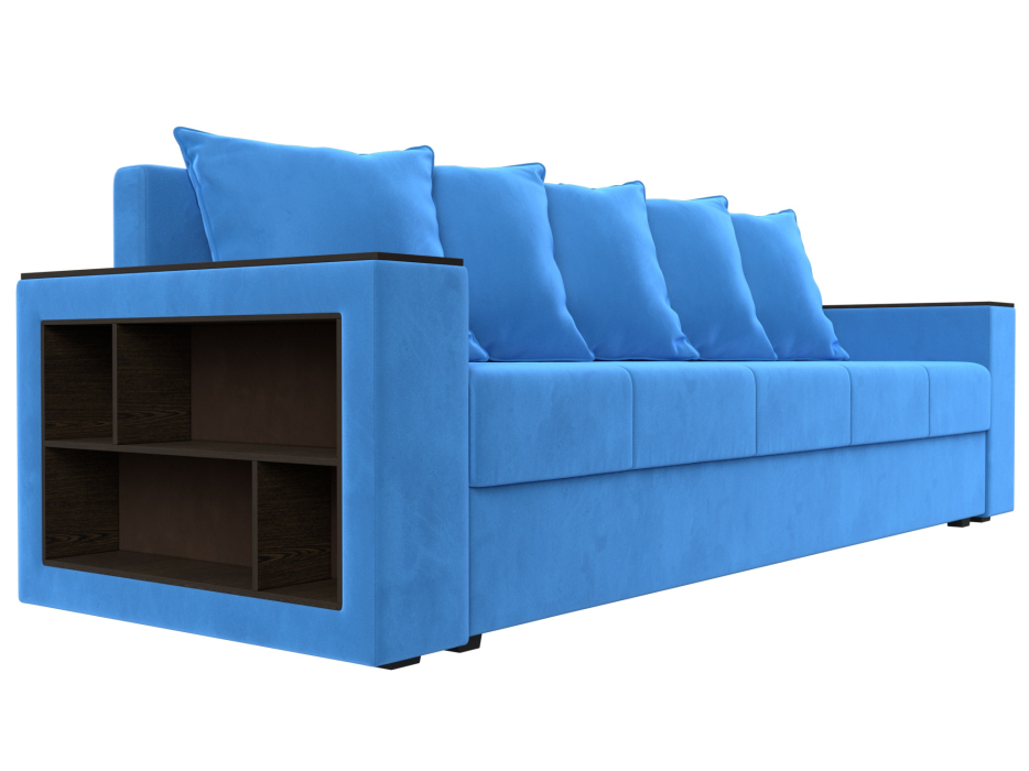 Диваны прямые, Диван прямой Дубай Лайт полки слева, велюр