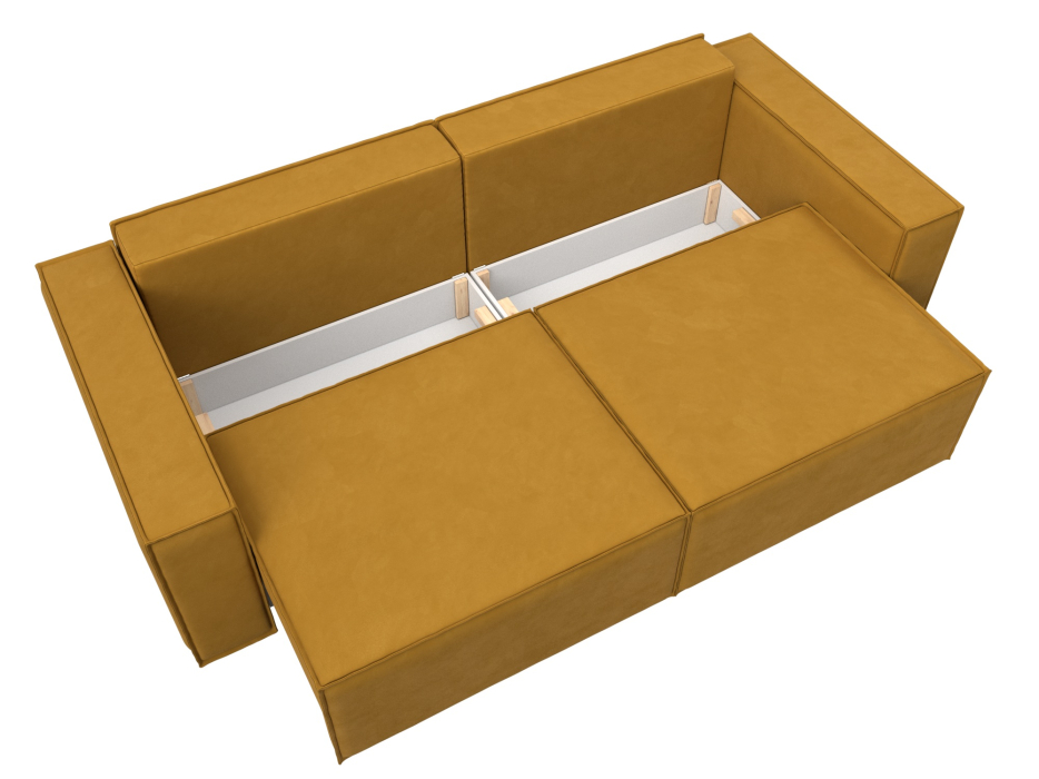 Диваны кровати со спальным местом, Диван прямой Куба, велюр BRUT