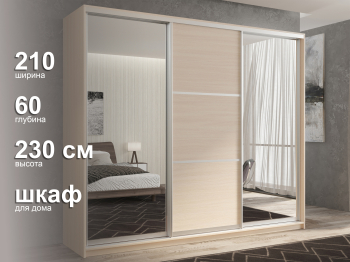 Шкаф-купе 3х дверный Кааппи 3 210х60