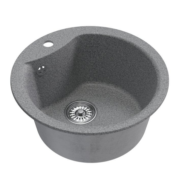 Кухонные мойки, Мойкa ML-GM12 круглая, 480мм (глуб. чаши 210) NEW*