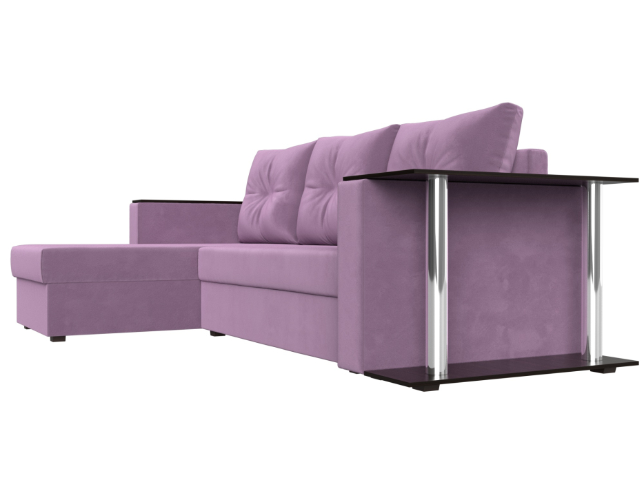 Диваны угловые в гостиную, Угловой диван Атланта левый угол, микровельвет