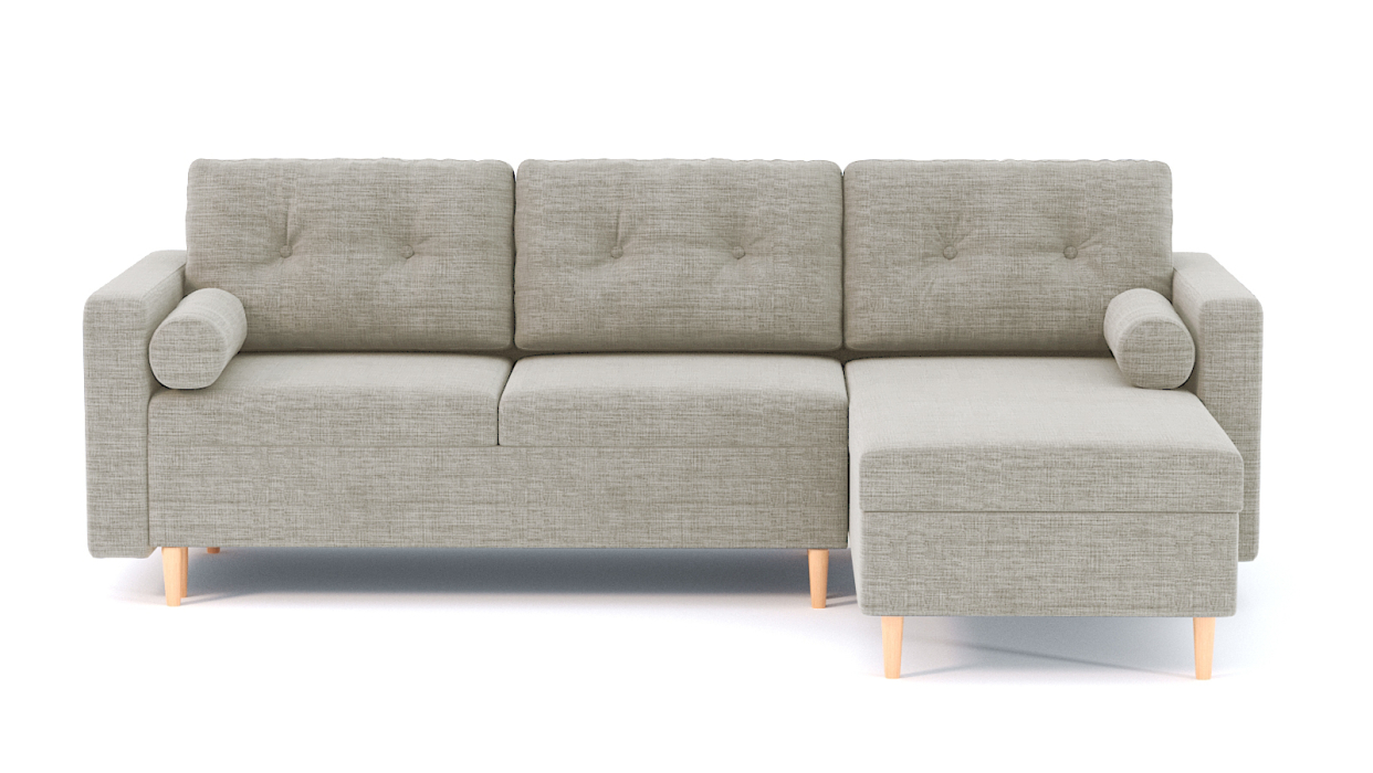 Диваны угловые в гостиную, Диван-кровать угловой еврокнижка-пантограф Белфаст, рогожка