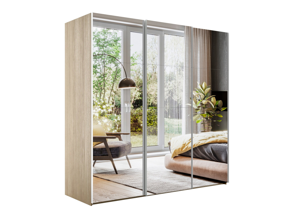 Шкафы-купе 3-х дверные, Шкаф-купе Эста Зеркало+Зеркало+Зеркало 300х66х240