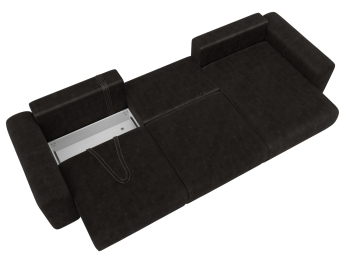 Диван угловой Лига-056 НПБ Лонг угол универсальный, велюр BRUT