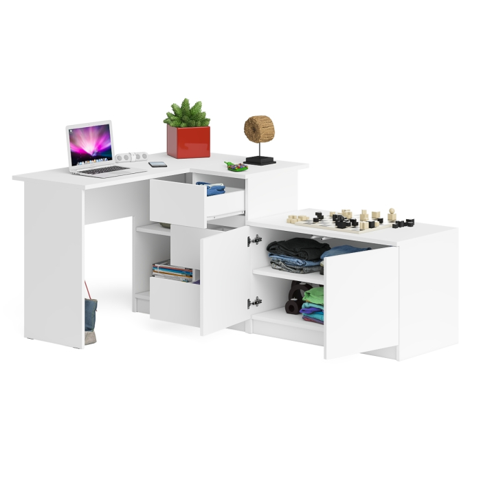 Угловые, Тумба широкая Мори 900 и угловой стол компьютерный Мори правый