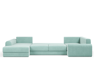 Угловой диван Модерно П-образный, велюр