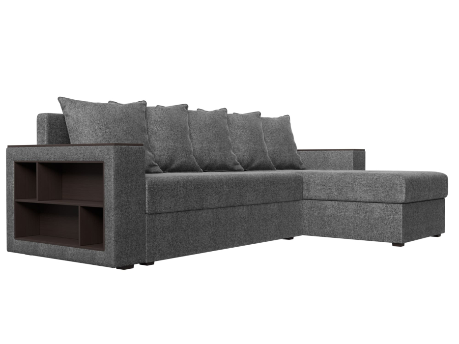 Диваны угловые в гостиную, Диван угловой Дубай Лайт правый угол, рогожка Амур