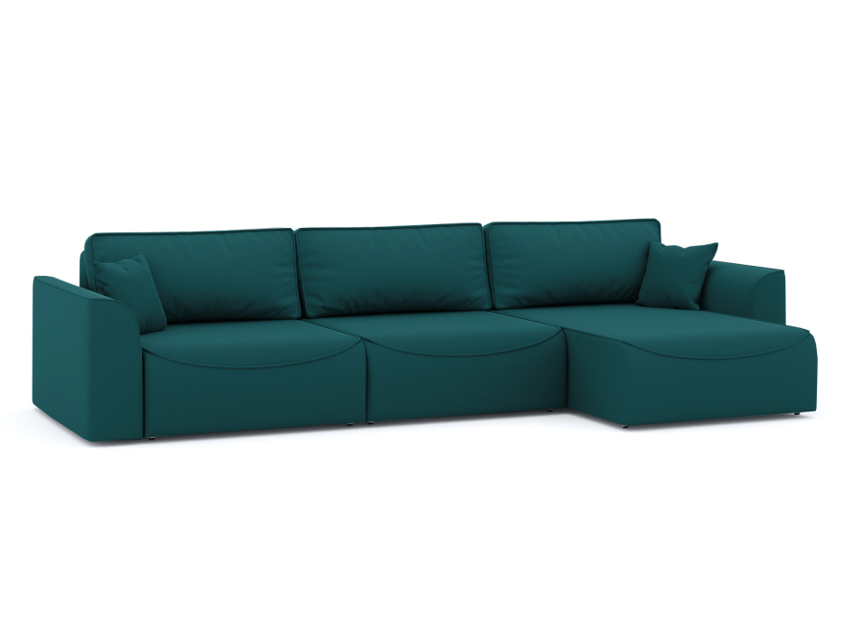 Диваны угловые в гостиную, Диван-кровать угловой Рафаэль 3 секции еврокнижка НПБ, велюр