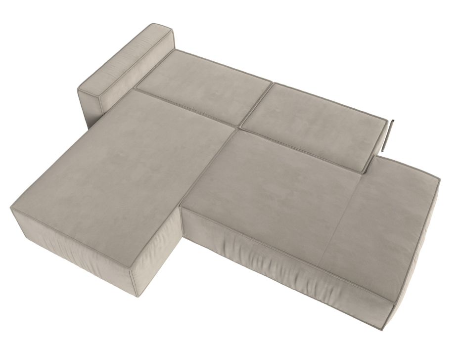 Диваны угловые в гостиную, Угловой диван Прага модерн левый угол, микровельвет