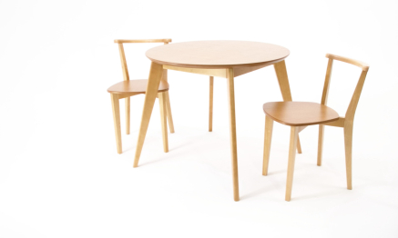 Стол Сканди К 90 натур со стульями Франк натур