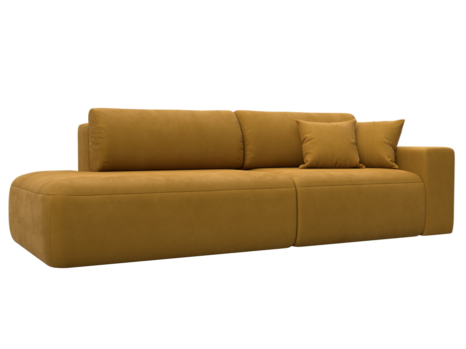 Диваны еврокнижки, Диван прямой Лига-036 НПБ Модерн подлокотник справа, велюр BRUT