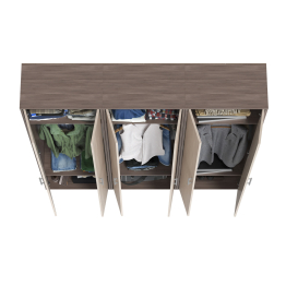 Три шкафа для одежды Домино 2-3430