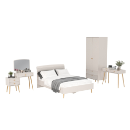 Туалетный столик Афина с кроватью 1400 со шкафом и столиком