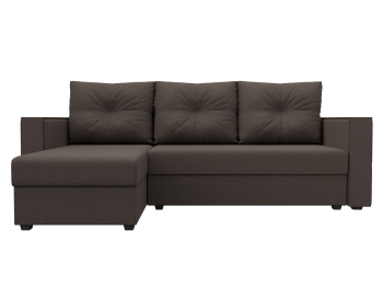 Диван угловой Валенсия Лайт левый угол, рогожка Амур