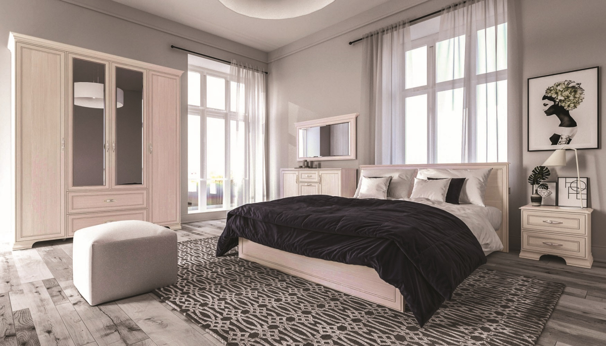 Шкафы распашные, Шкаф для одежды 4-х дверный с ящиками Венеция 02