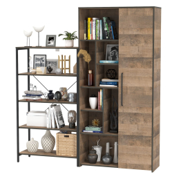 Шкаф-стеллаж с открытым стеллажом с полками Трувор